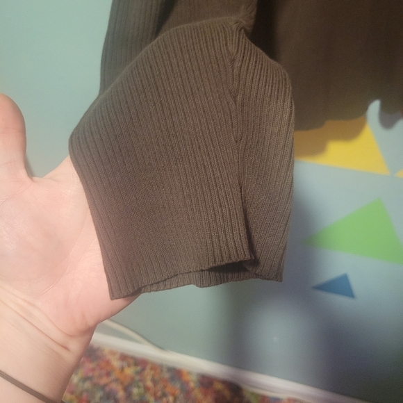 Petite Sofisticate Women's Vintage Brown Button Up Strech Cardigan Size Medium - Picture 8 of 9